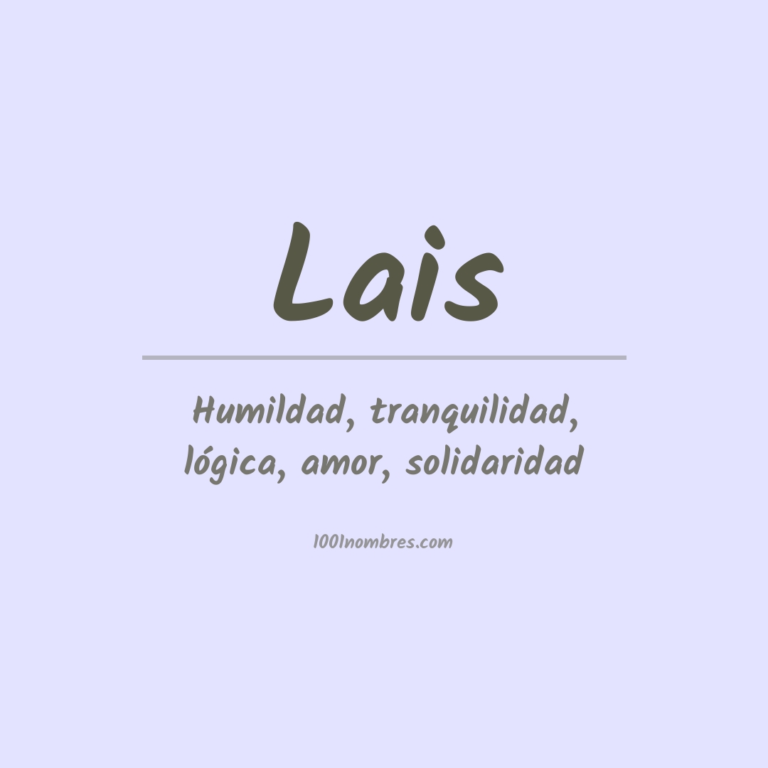 Significado del nombre Lais