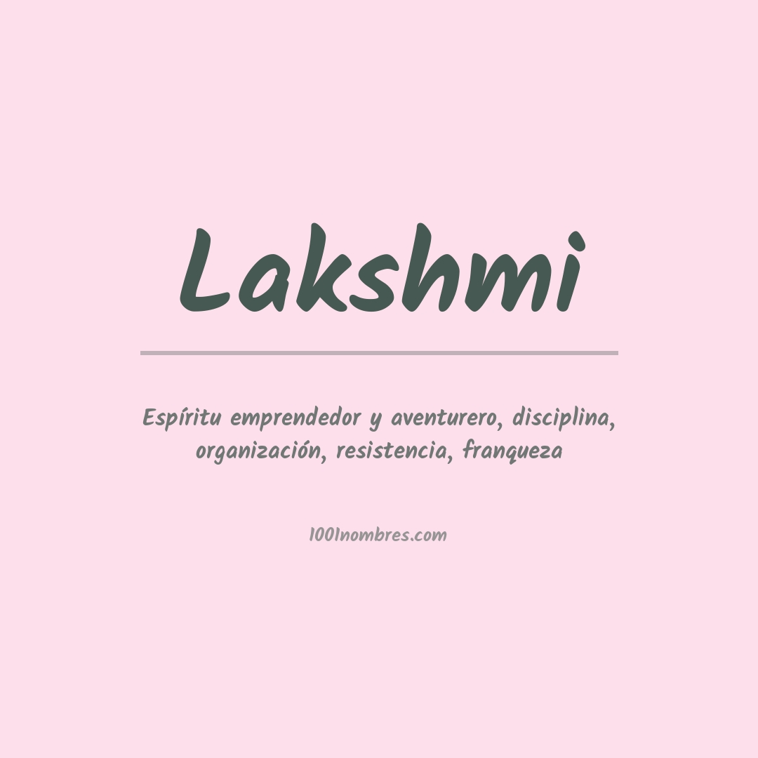 Significado del nombre Lakshmi