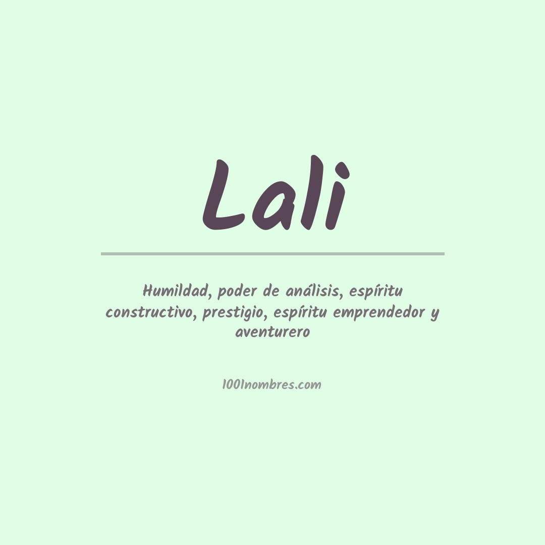 Significado del nombre Lali