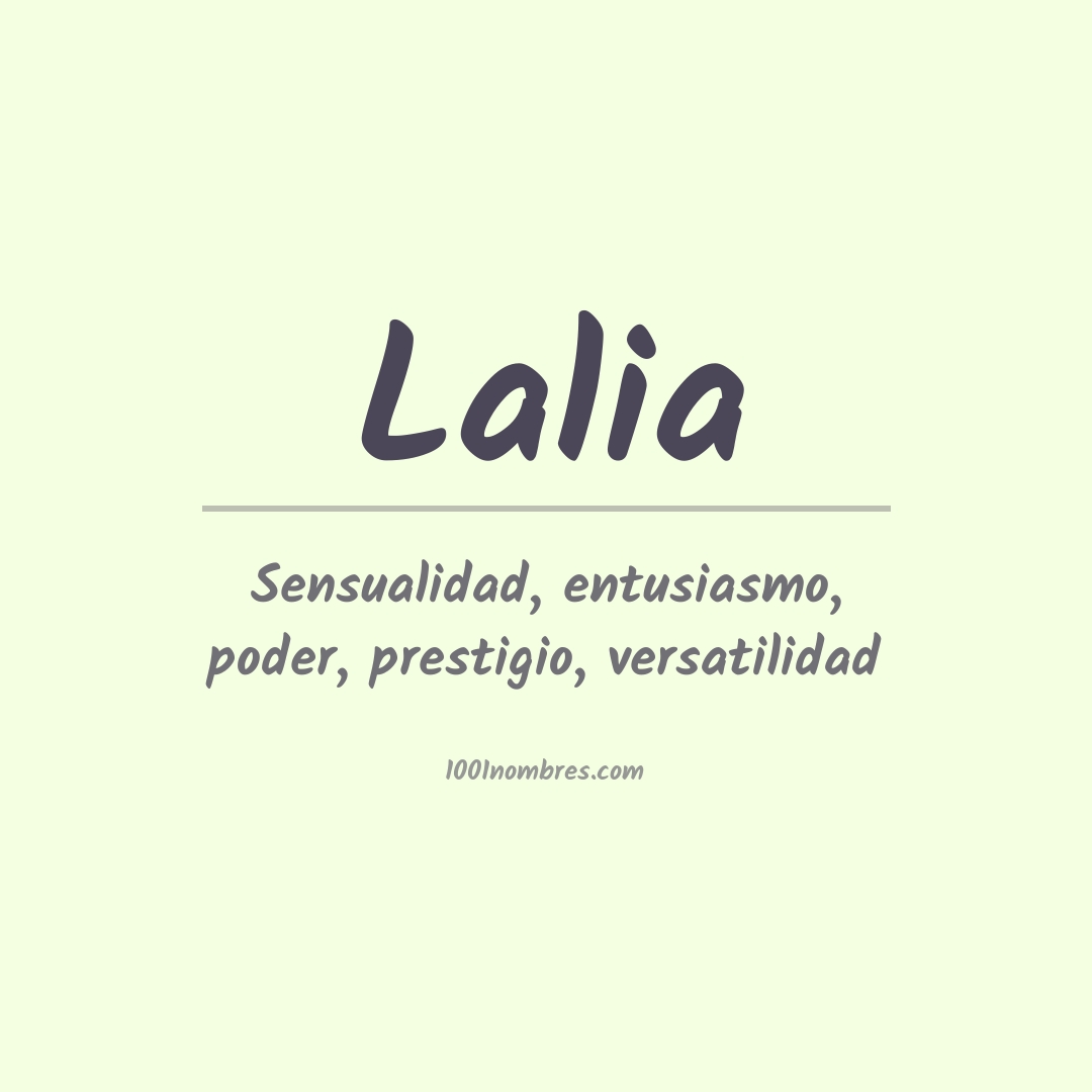 Significado del nombre Lalia