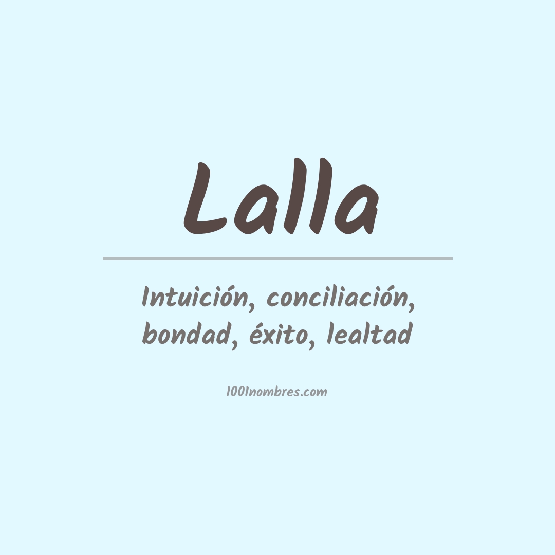 Significado del nombre Lalla