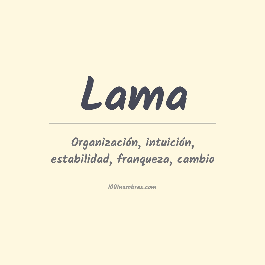 Significado del nombre Lama