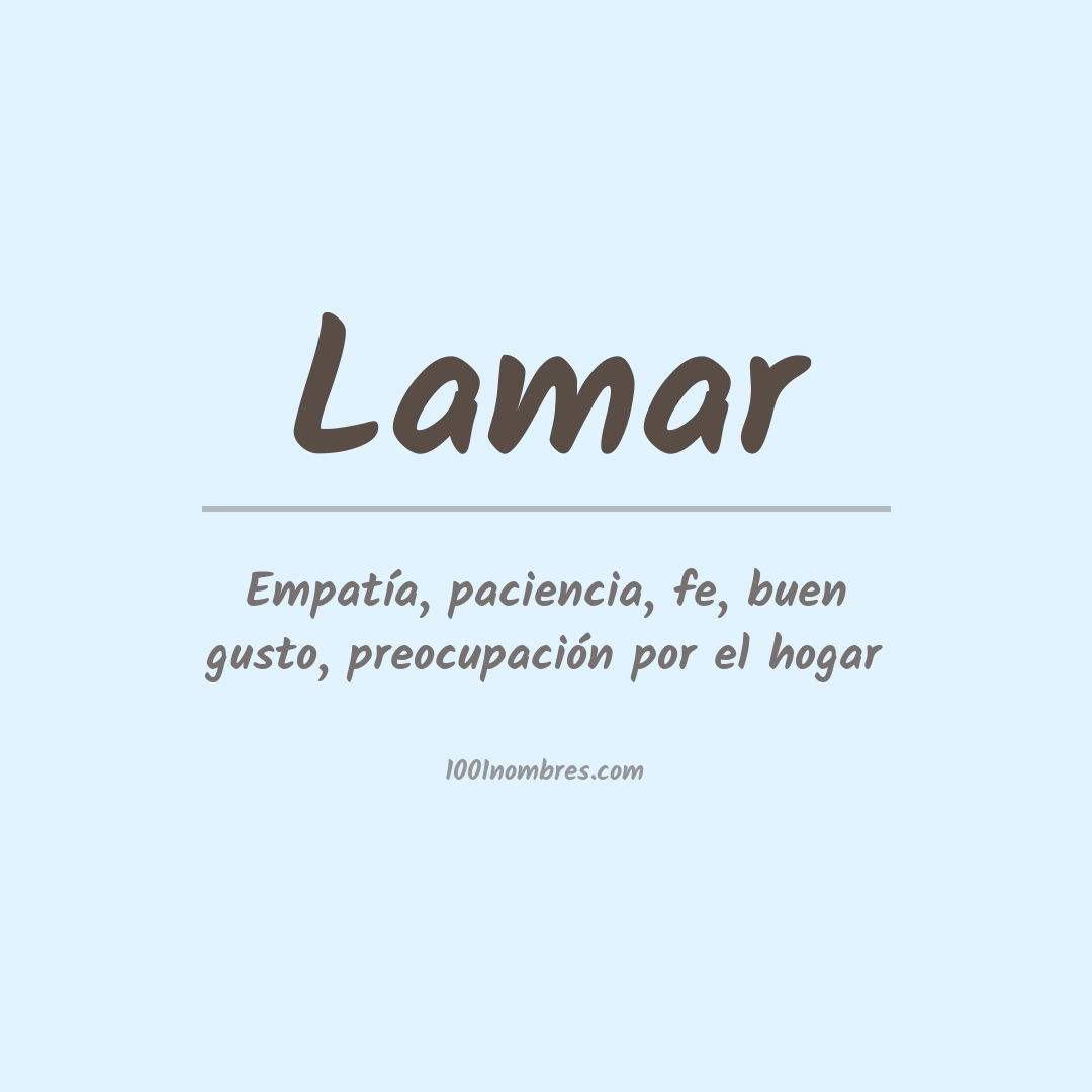 Significado del nombre Lamar