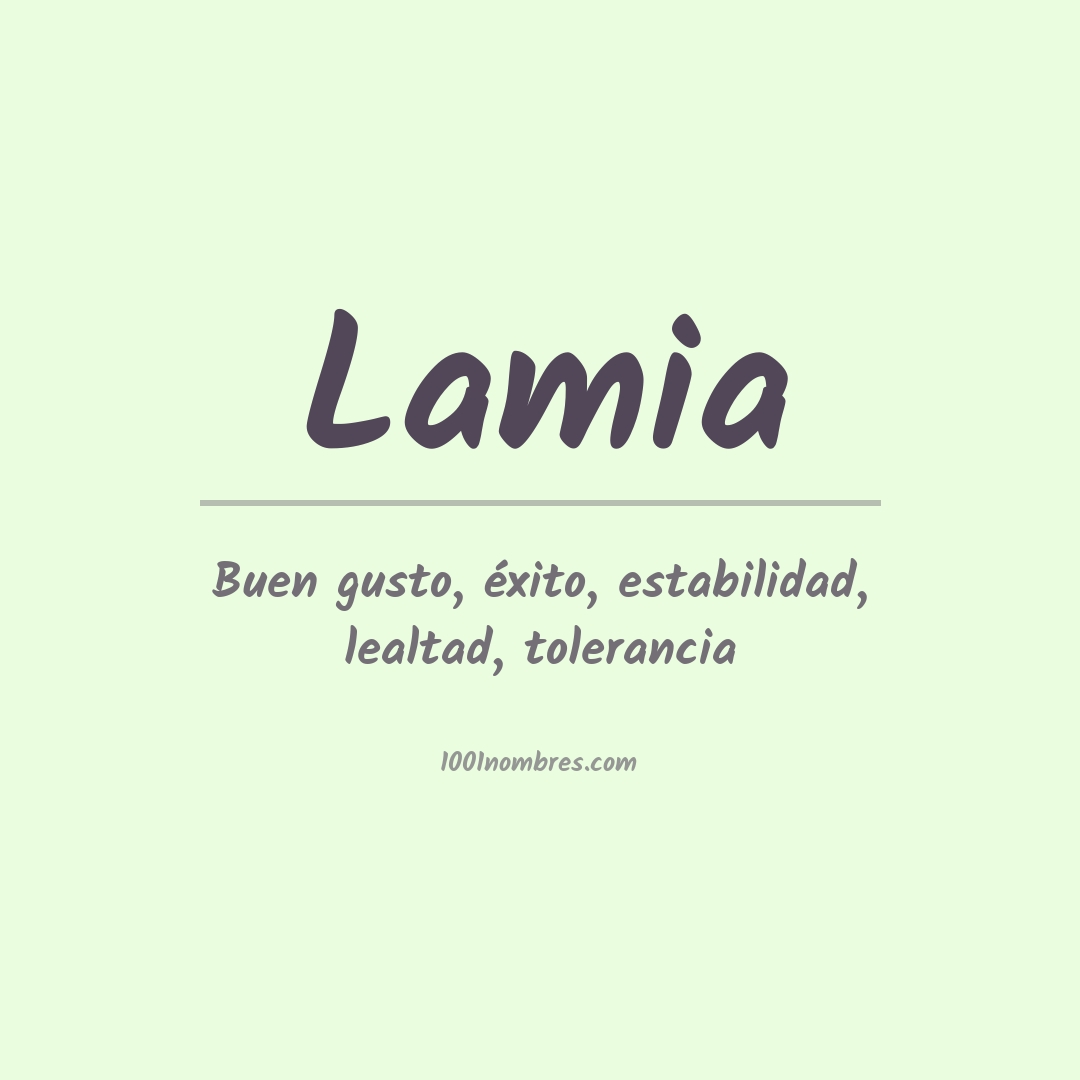 Significado del nombre Lamia