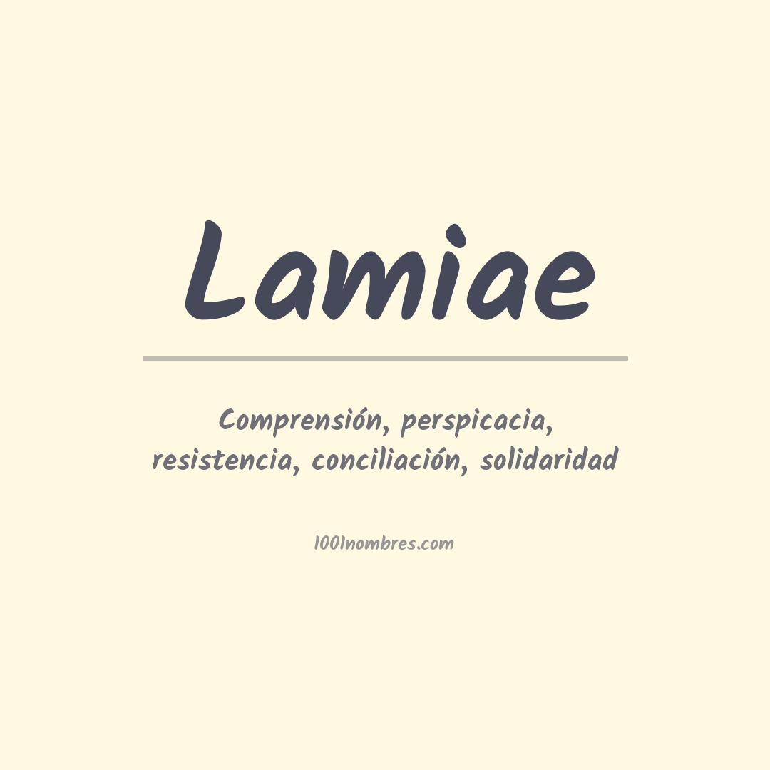 Significado del nombre Lamiae