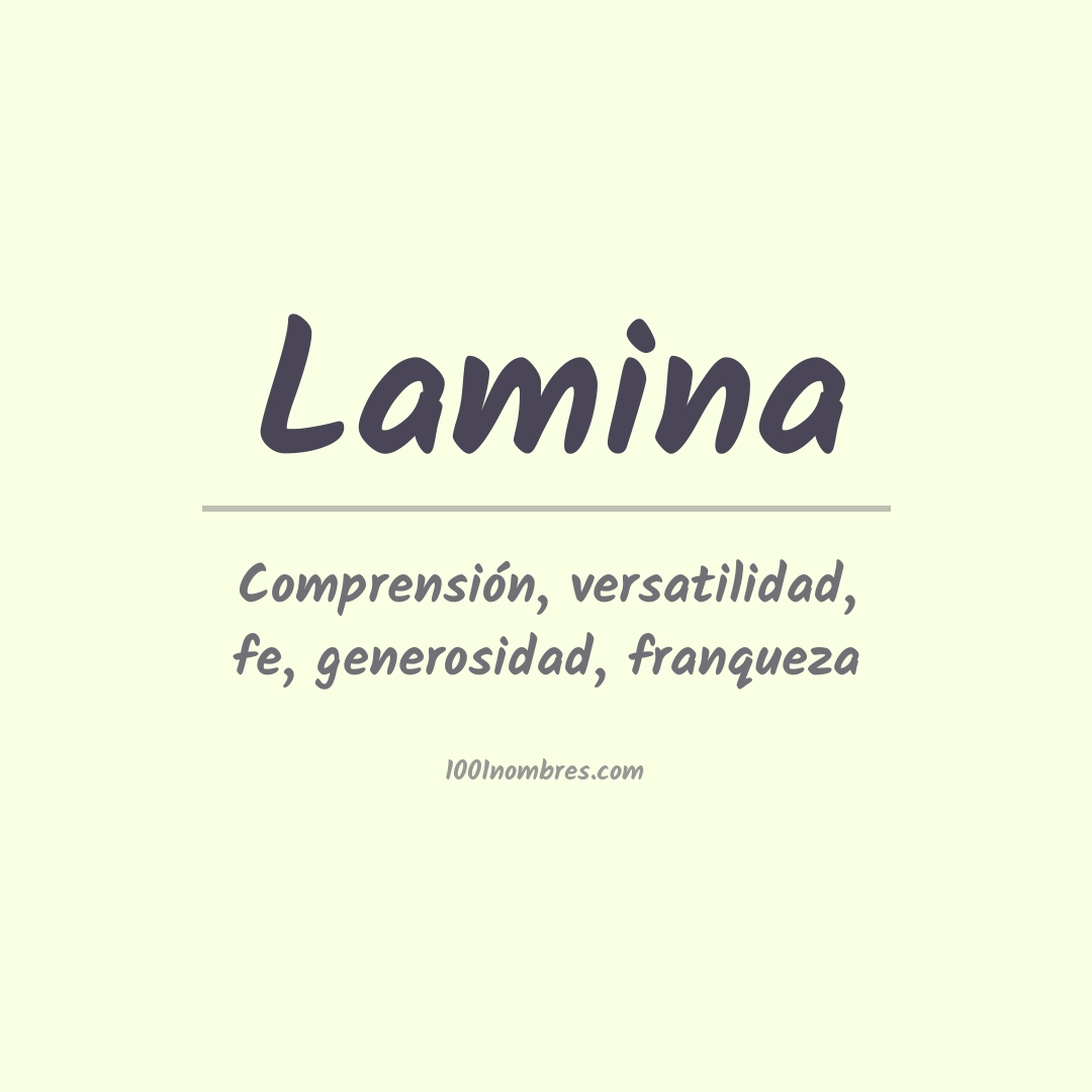 Significado del nombre Lamina