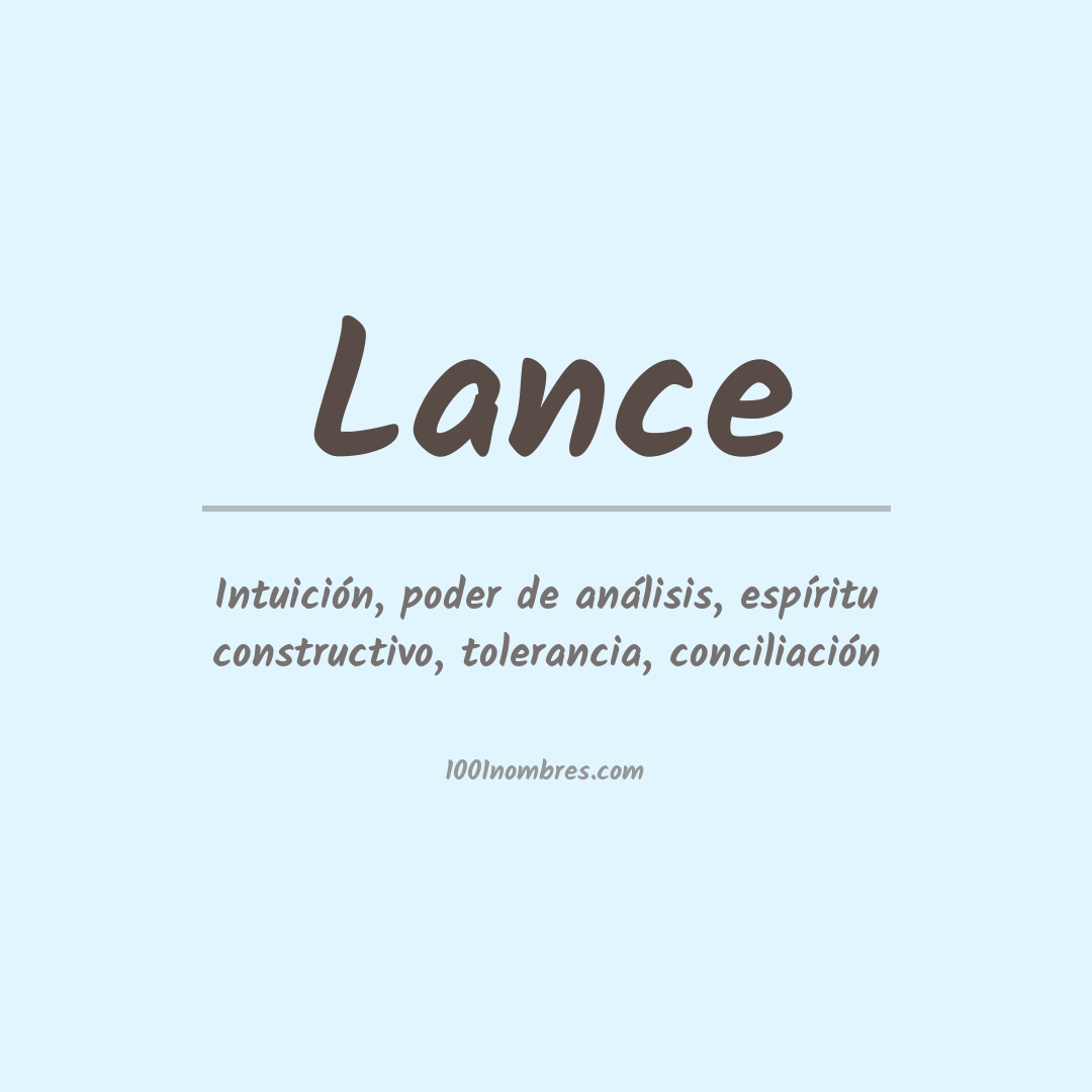 Significado del nombre Lance