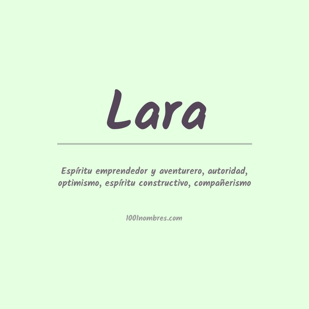 Significado del nombre Lara