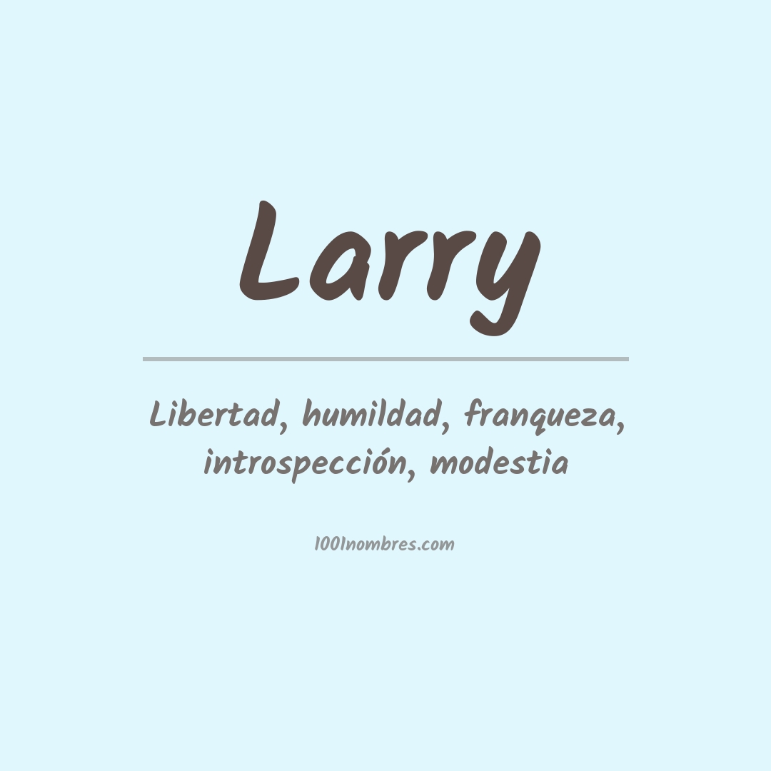 Significado del nombre Larry