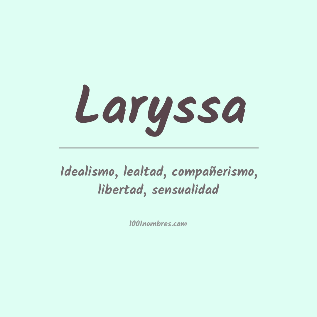Significado del nombre Laryssa