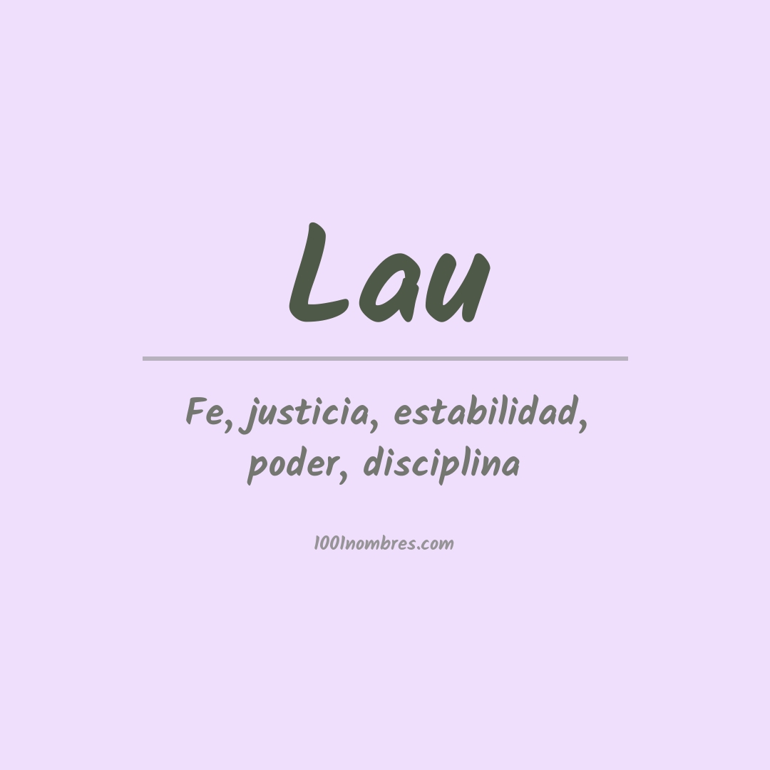 Significado del nombre Lau