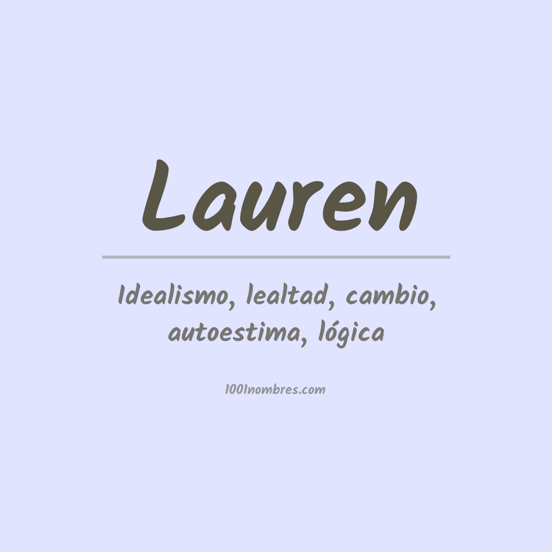 Significado del nombre Lauren