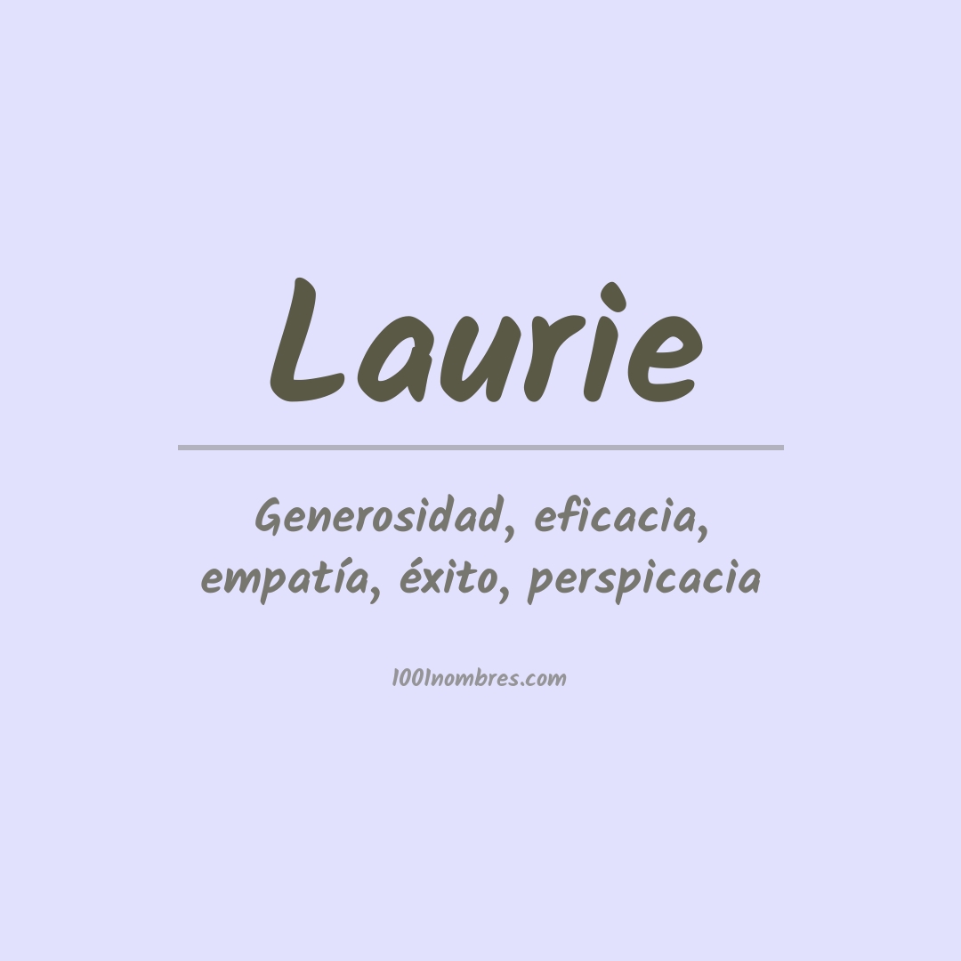 Significado del nombre Laurie