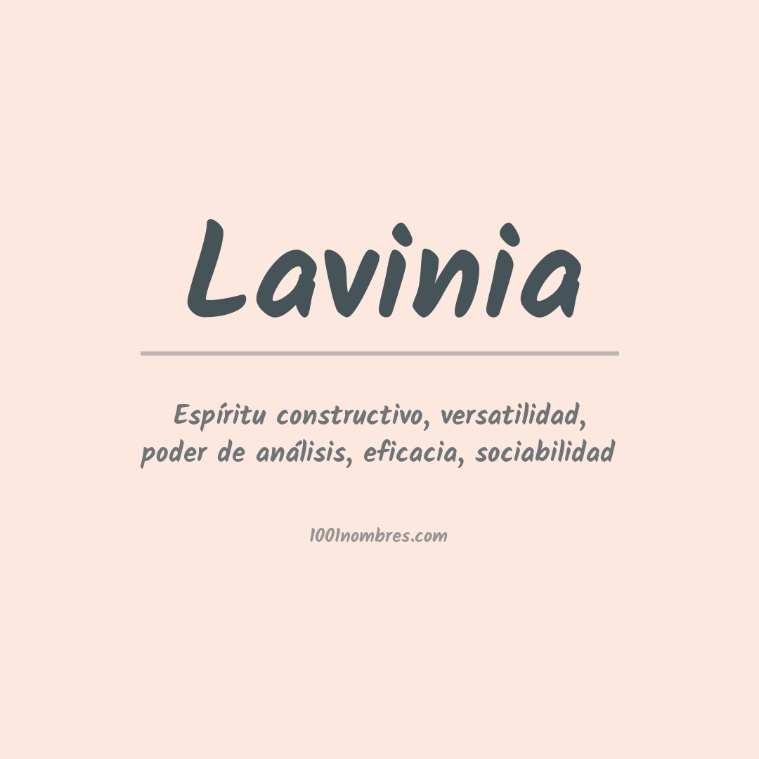 Significado del nombre Lavinia