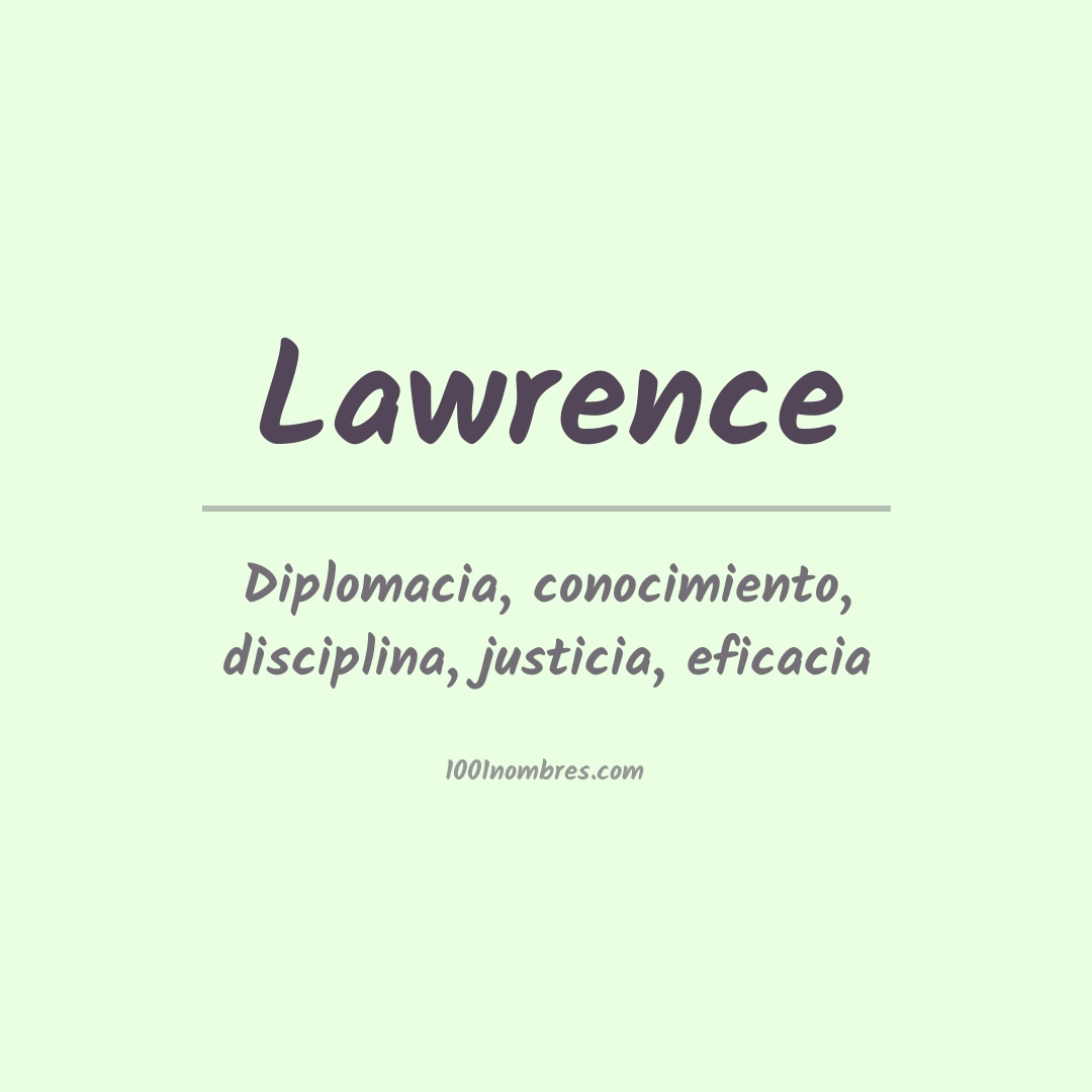 Significado del nombre Lawrence