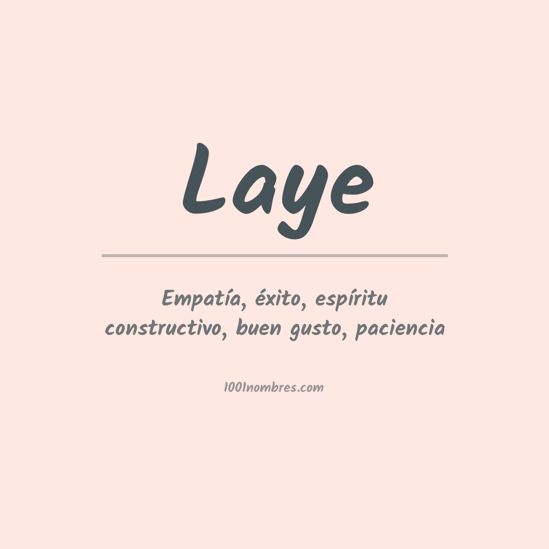 Significado del nombre Laye