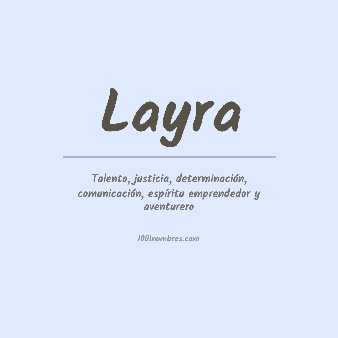 Significado del nombre Layra