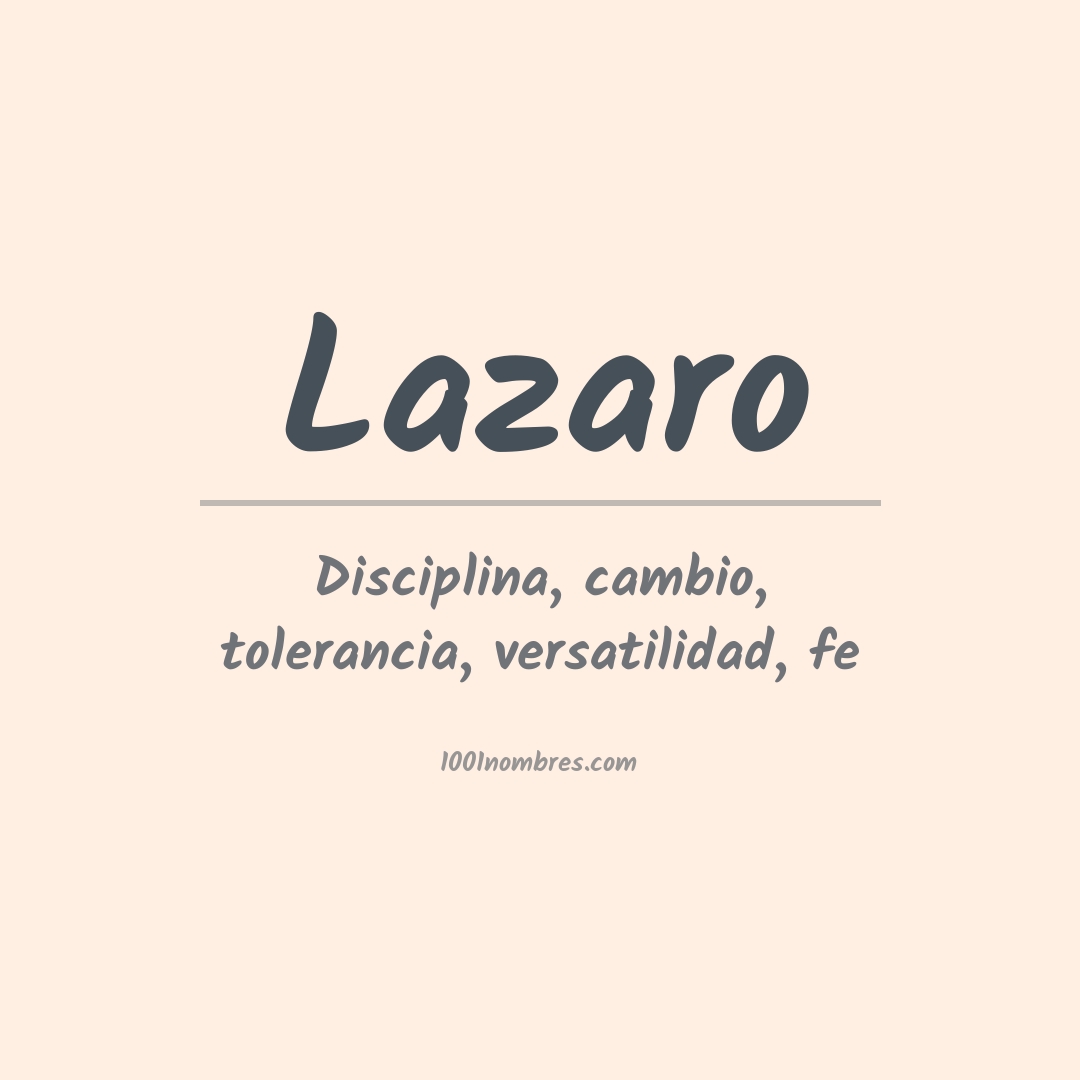 Significado del nombre Lazaro