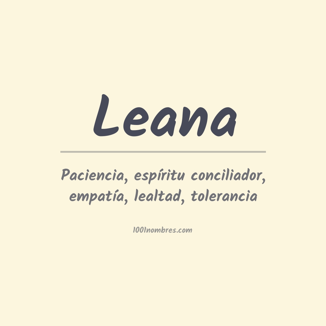 Significado del nombre Leana