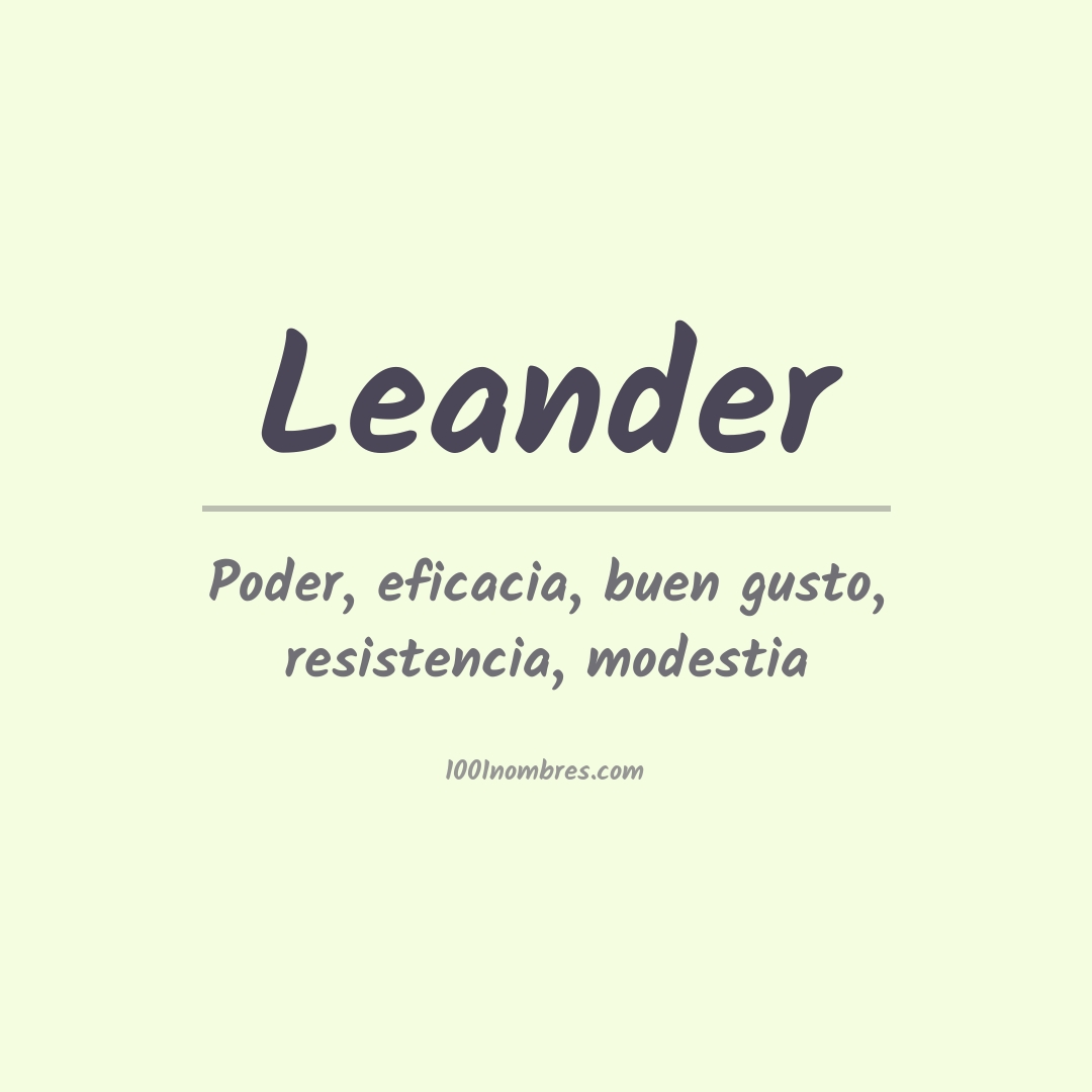 Significado del nombre Leander