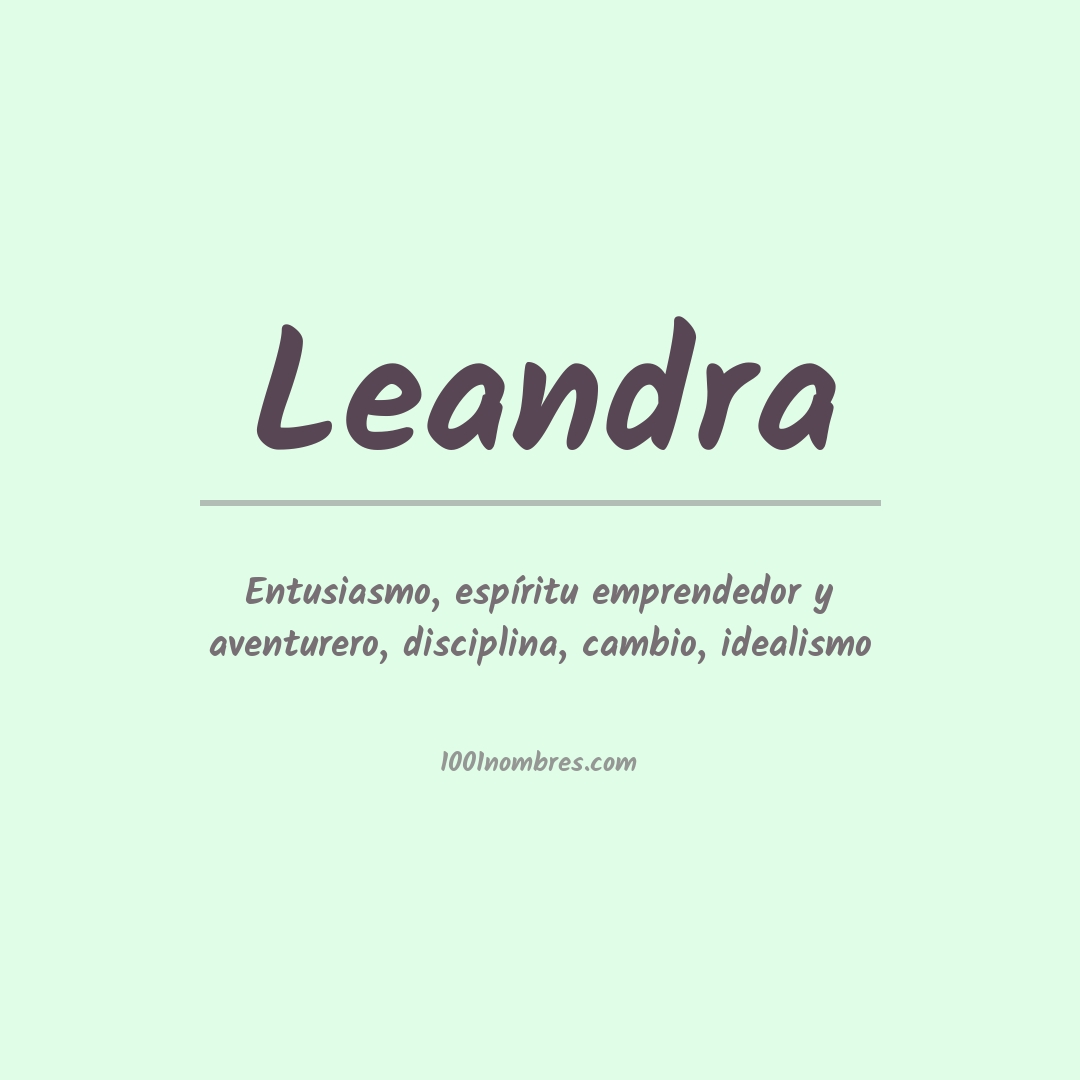 Significado del nombre Leandra