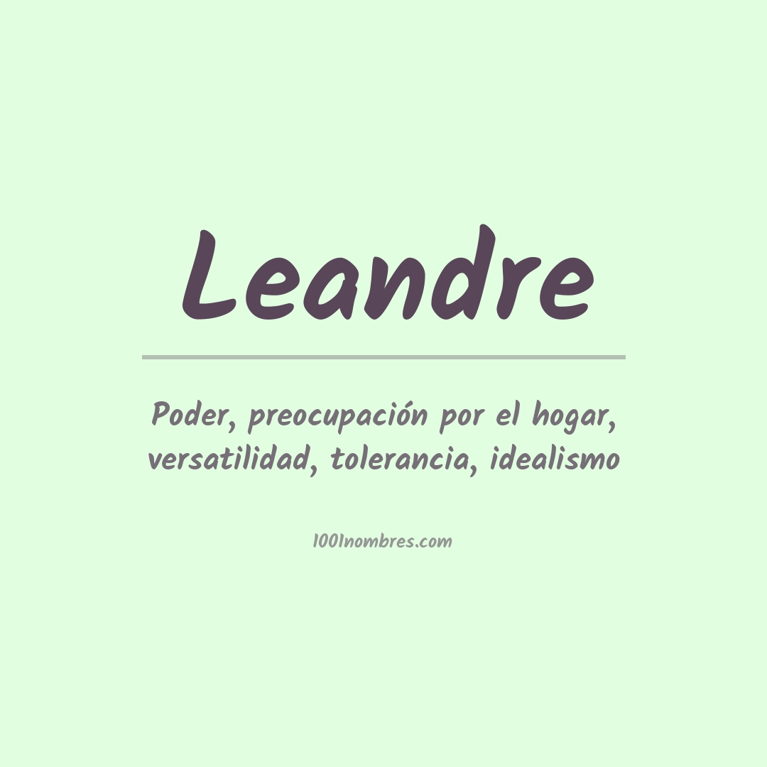 Significado del nombre Leandre Significado del nombre Leandre