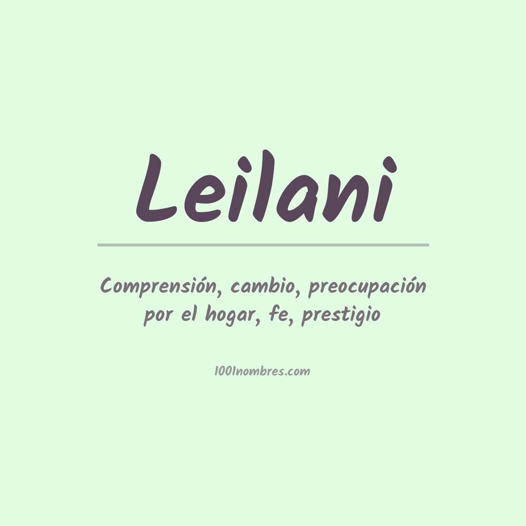 Significado del nombre Leilani