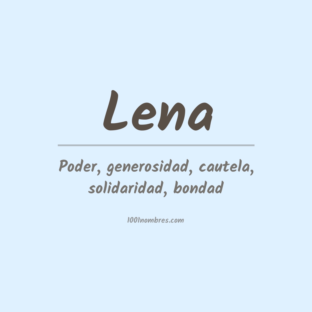 Significado del nombre Lena