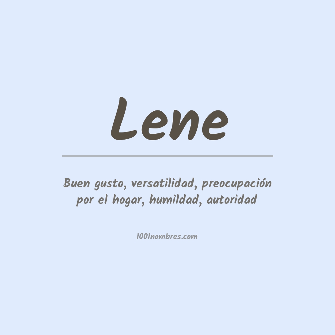 Significado del nombre Lene