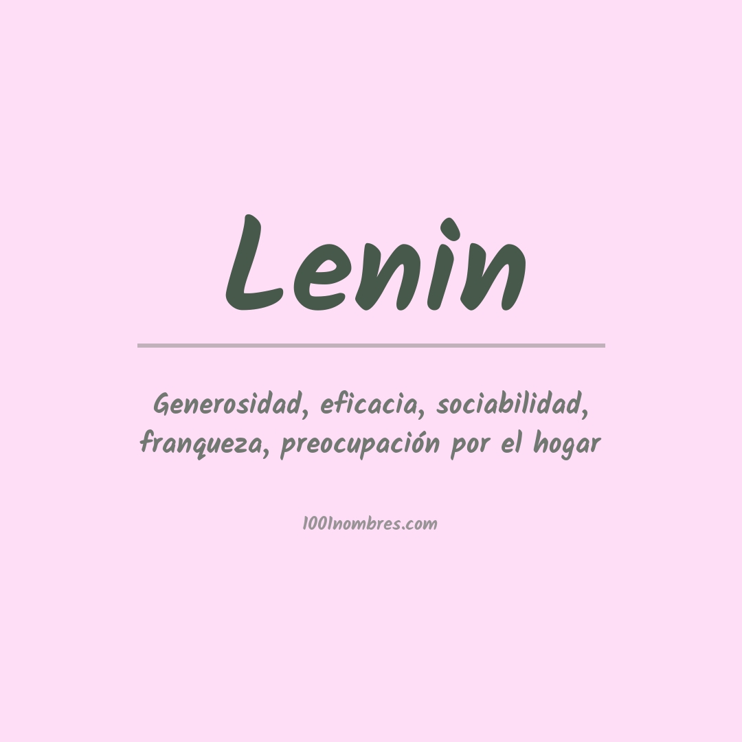 Significado del nombre Lenin