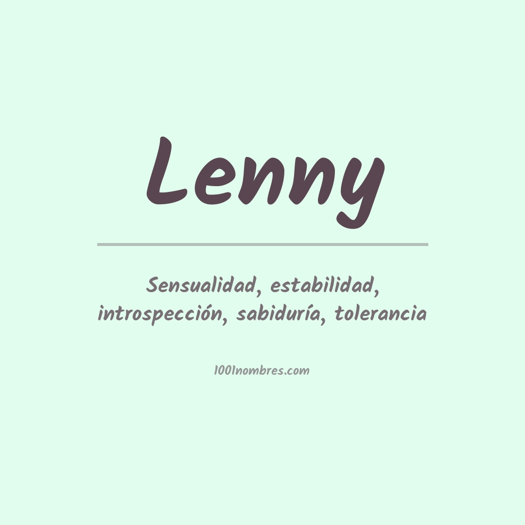 Significado del nombre Lenny