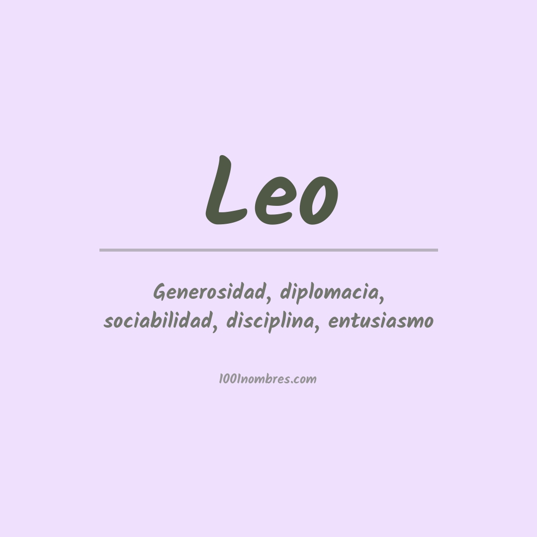 Significado del nombre Leo