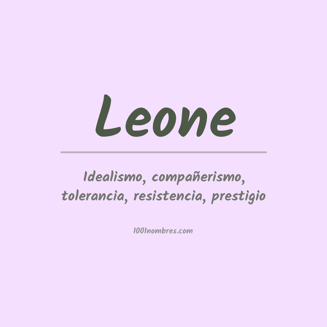 Significado del nombre Leone