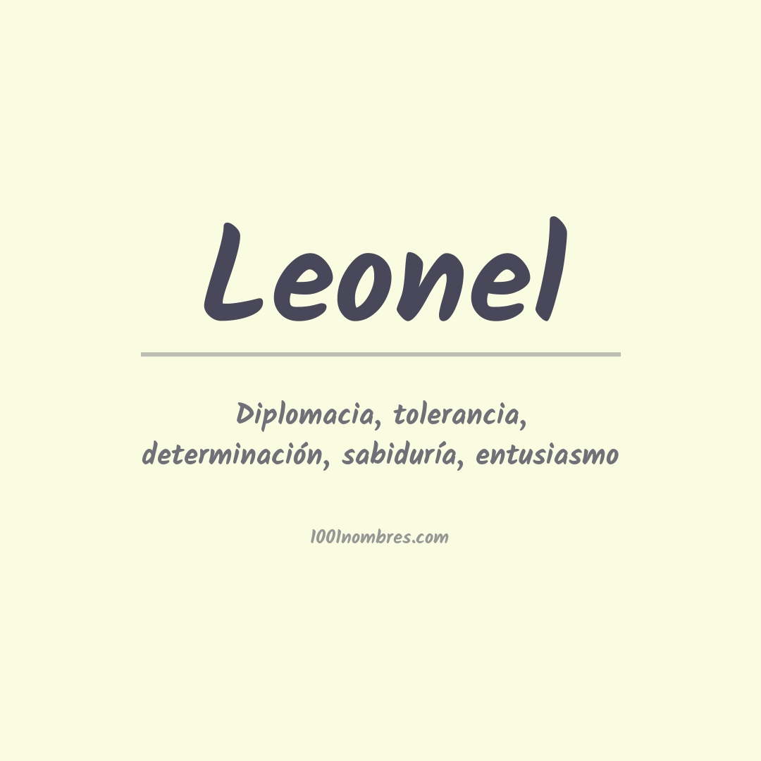 Significado del nombre Leonel