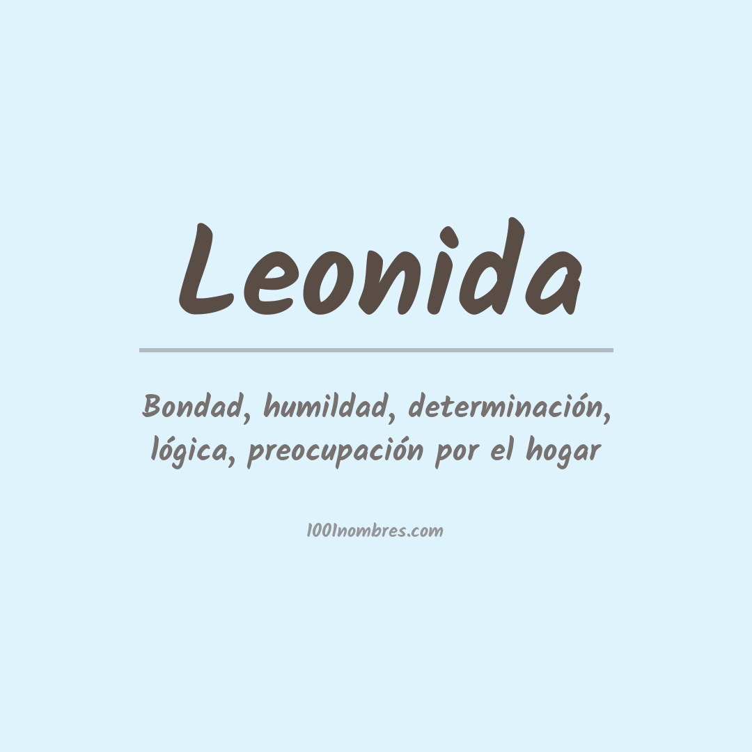 Significado del nombre Leonida Significado del nombre Leonida