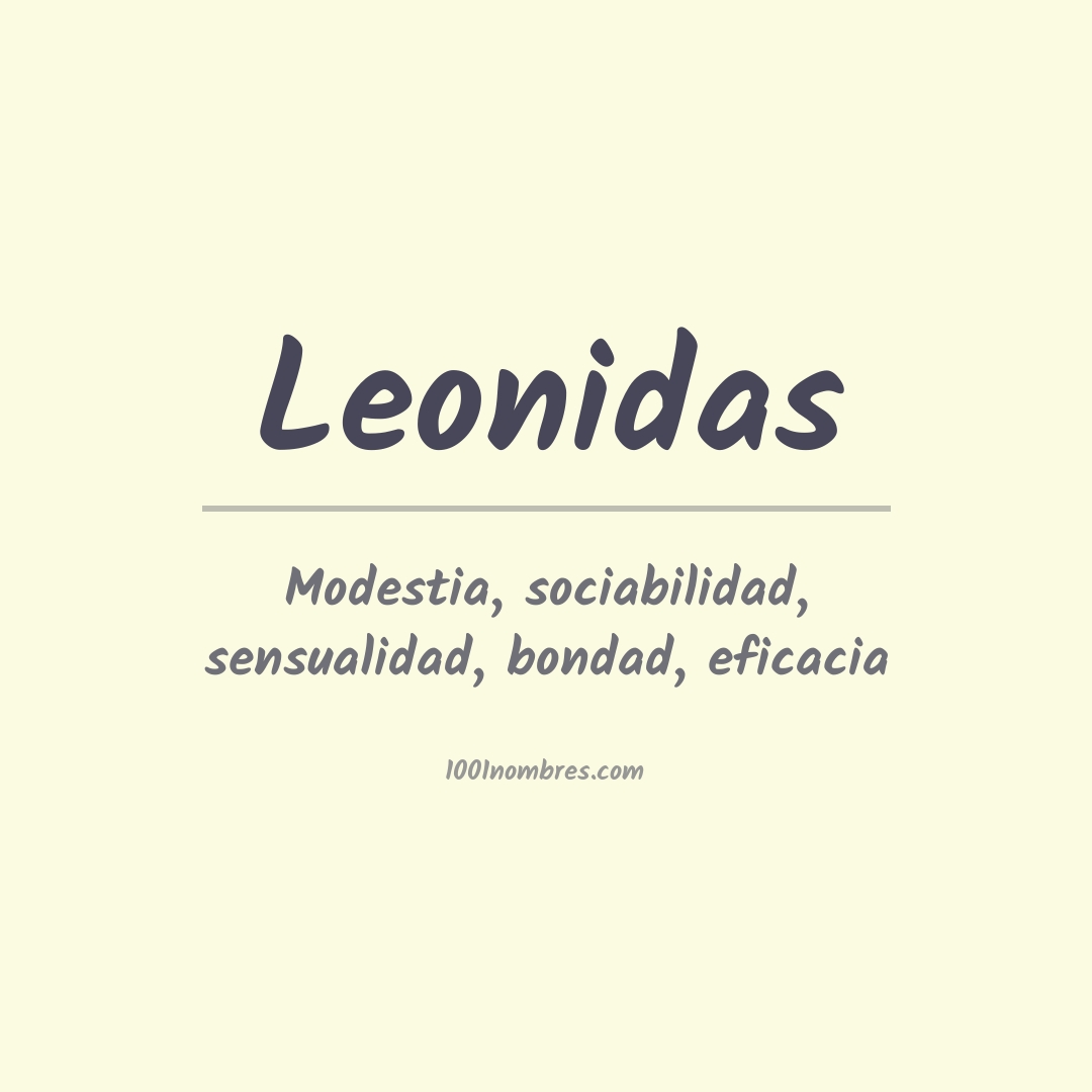 Significado del nombre Leonidas