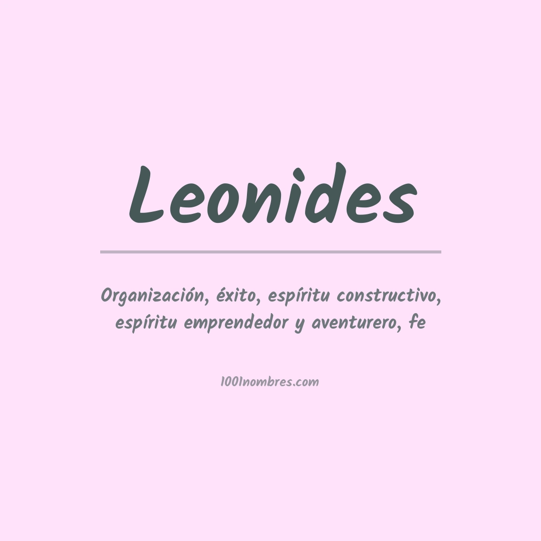 Significado del nombre Leonides