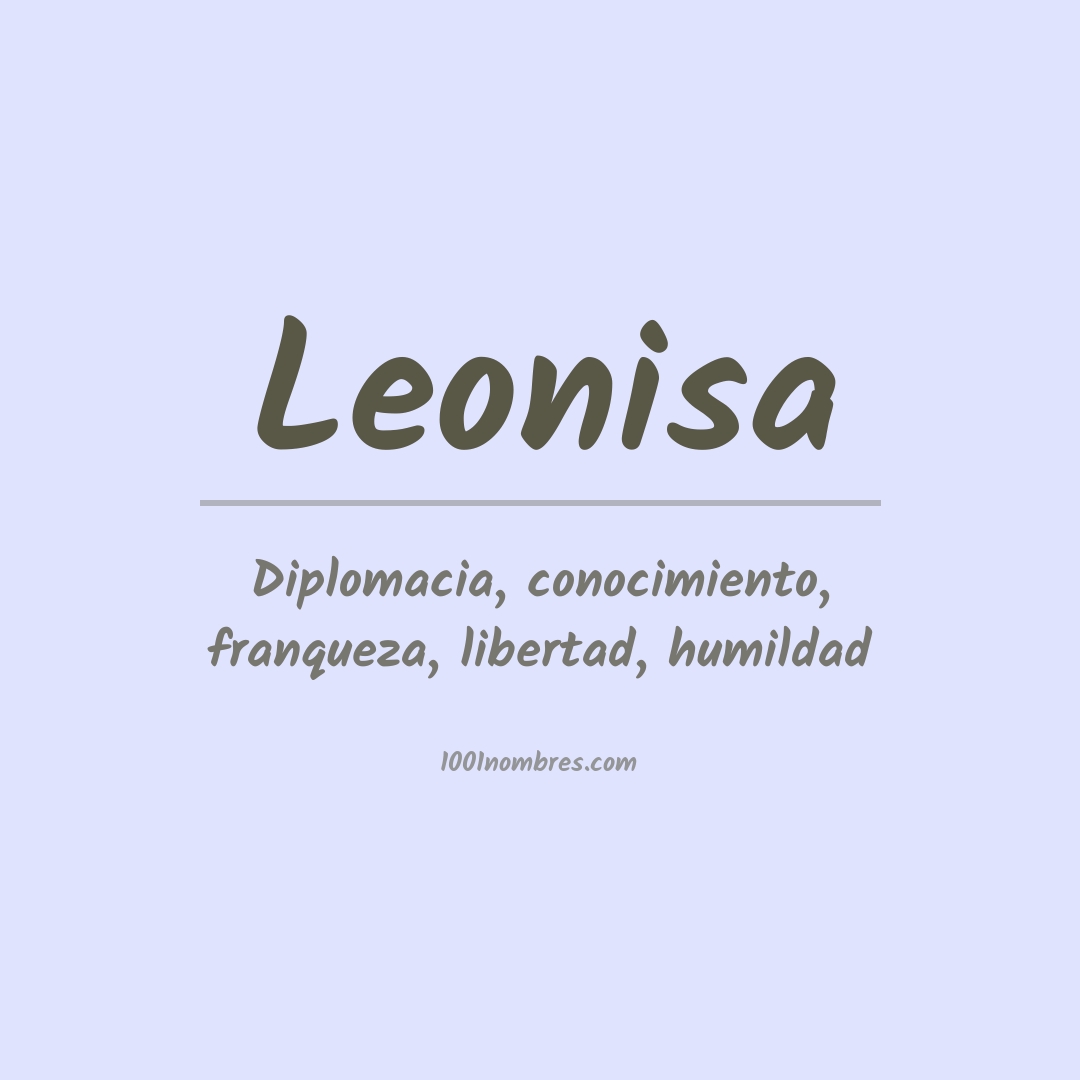 Significado del nombre Leonisa