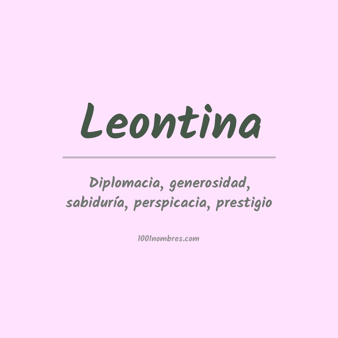 Significado del nombre Leontina