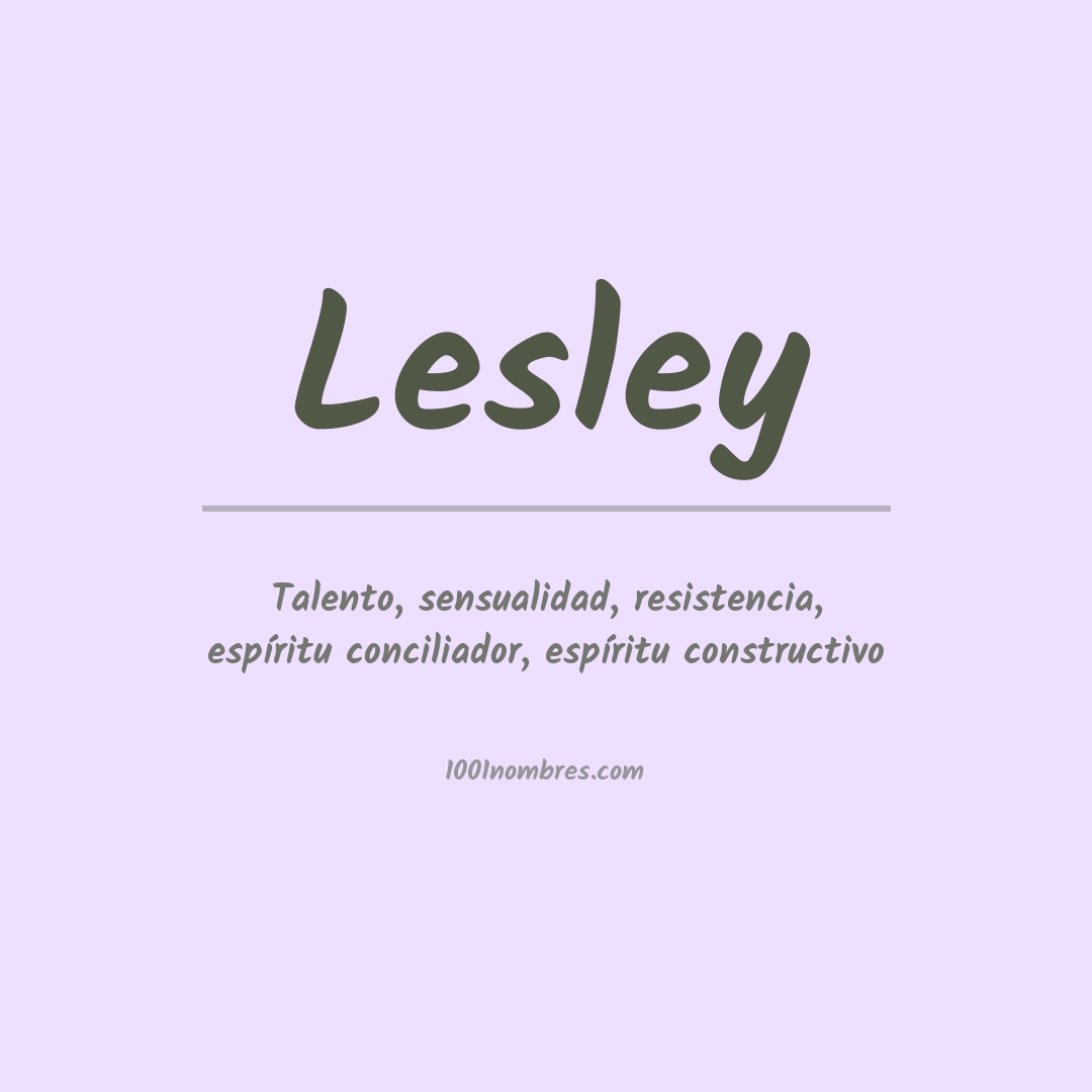 Significado del nombre Lesley