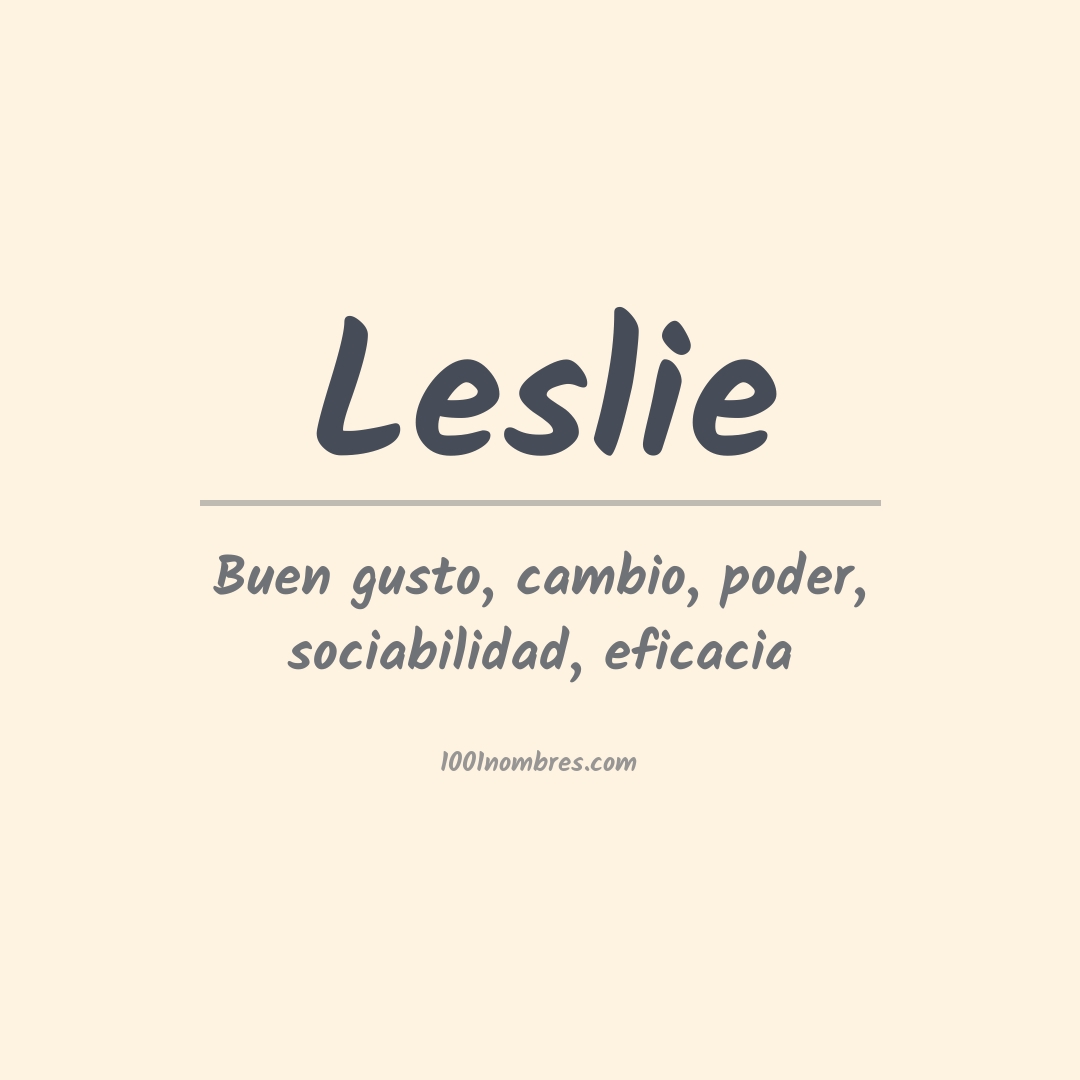 Significado del nombre Leslie