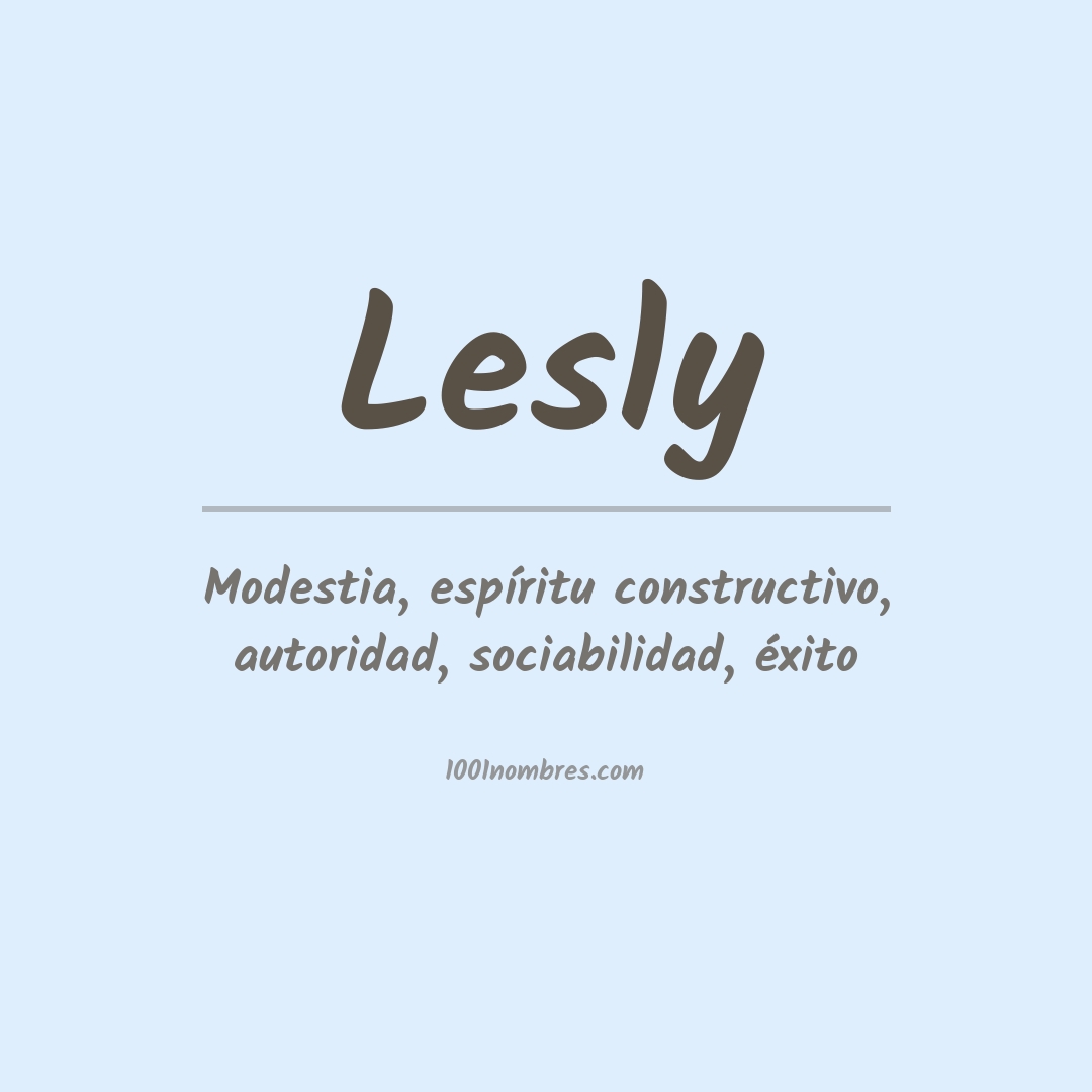 Significado del nombre Lesly