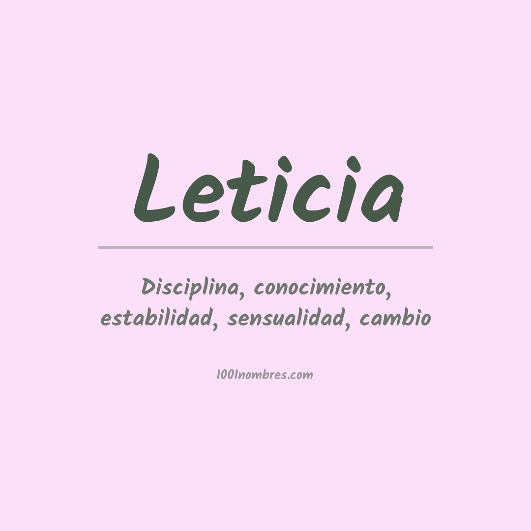 Significado del nombre Leticia