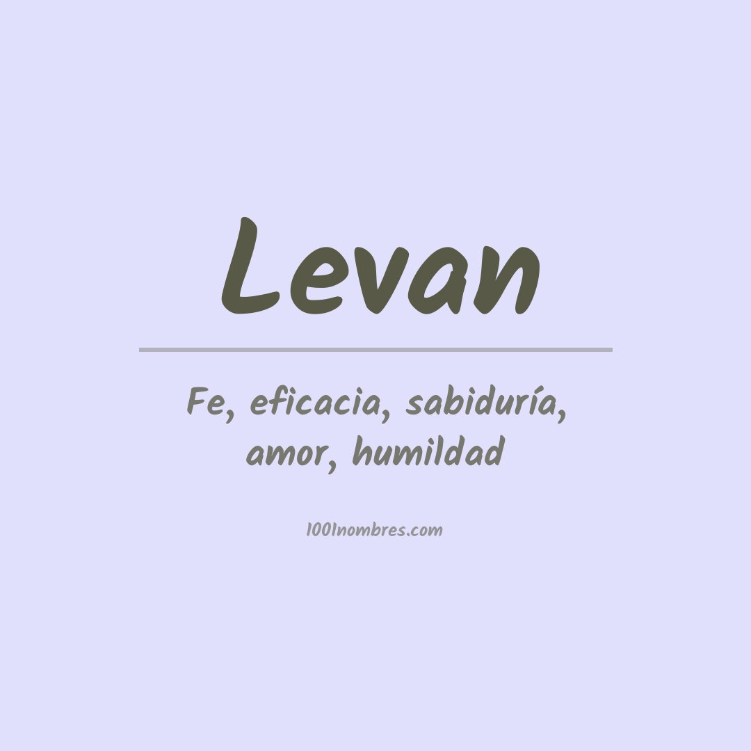 Significado del nombre Levan