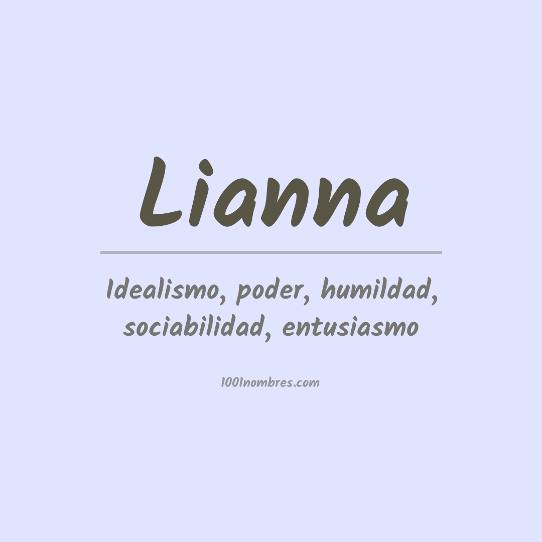 Significado del nombre Lianna