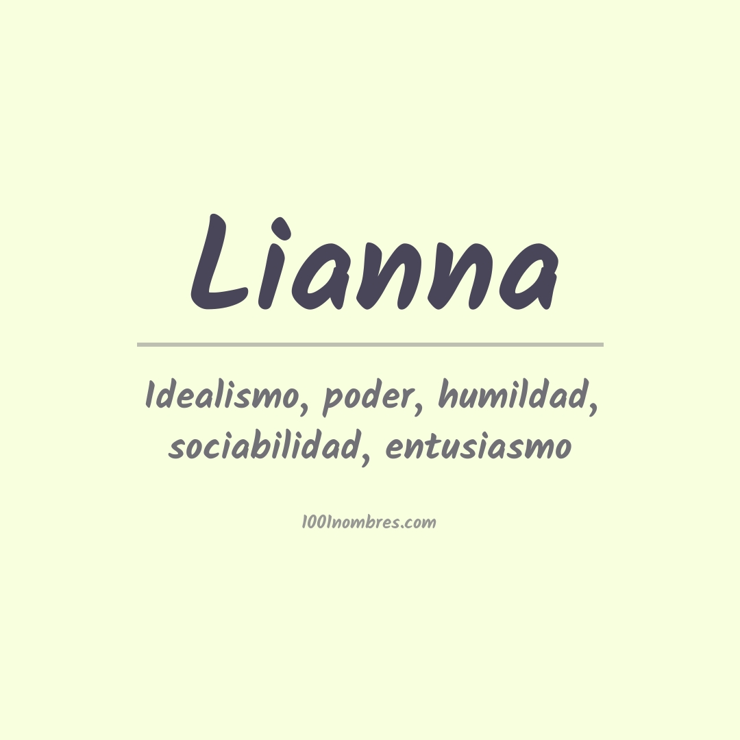 Significado del nombre Lianna