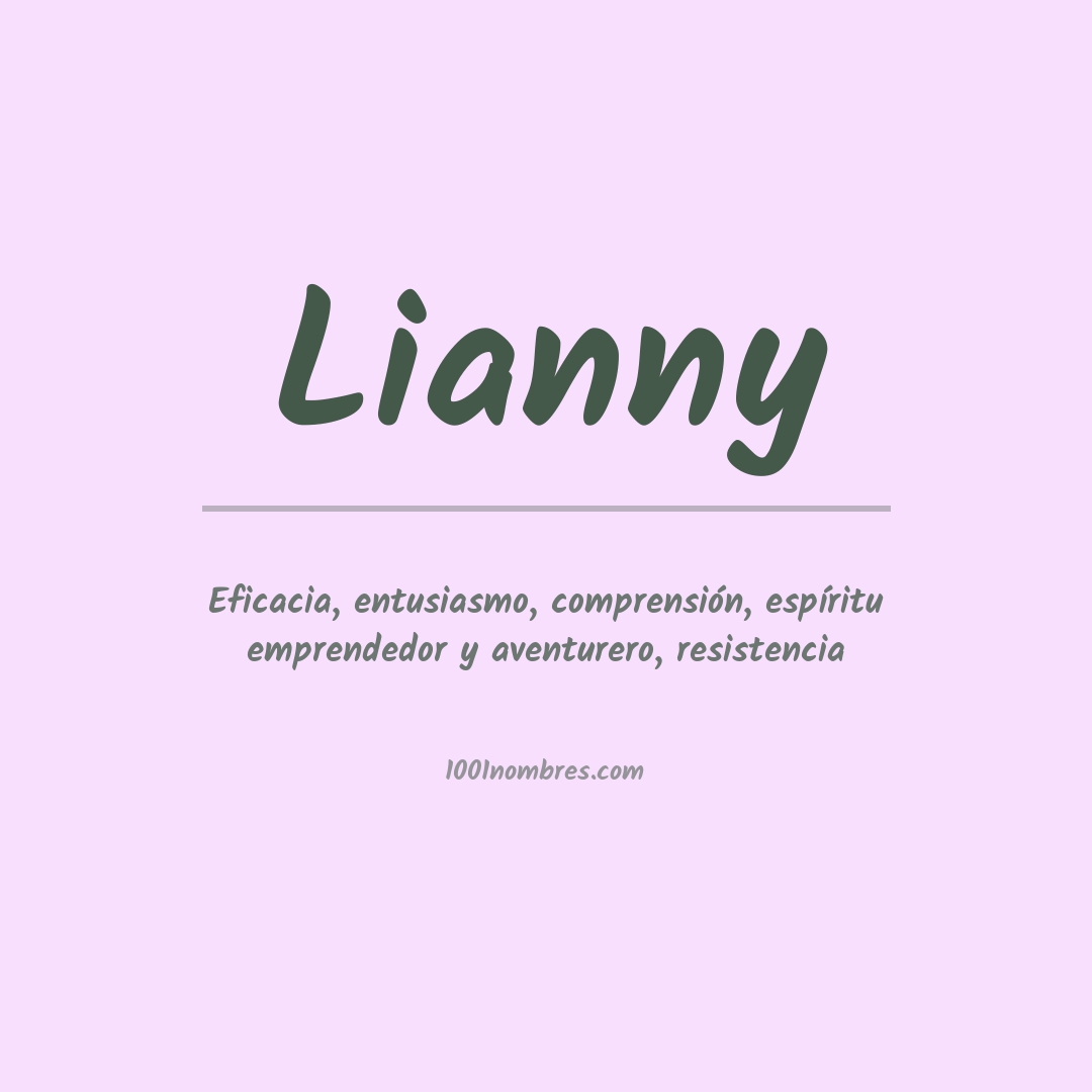 Significado del nombre Lianny