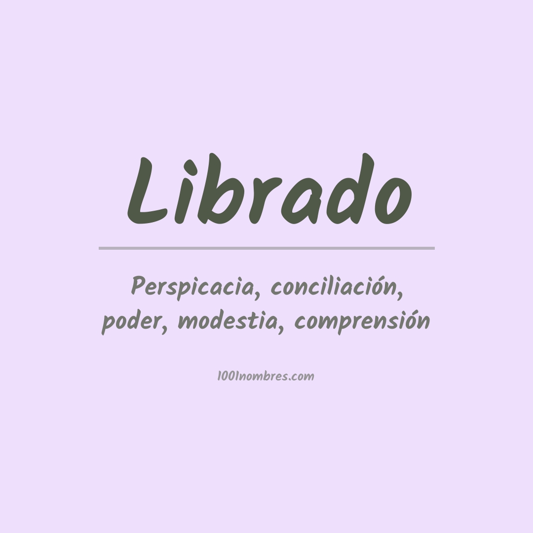 Significado del nombre Librado Significado del nombre Librado