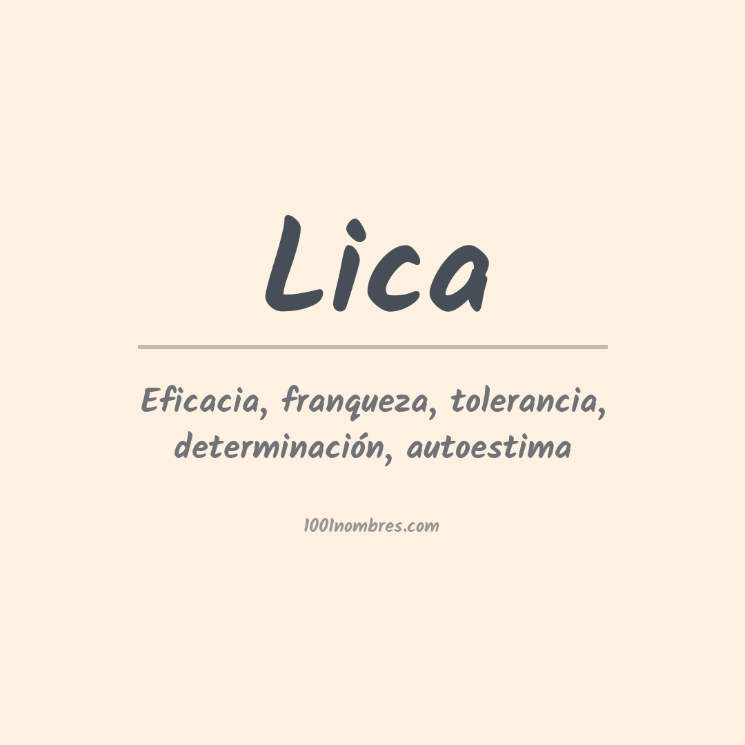 Significado del nombre Lica