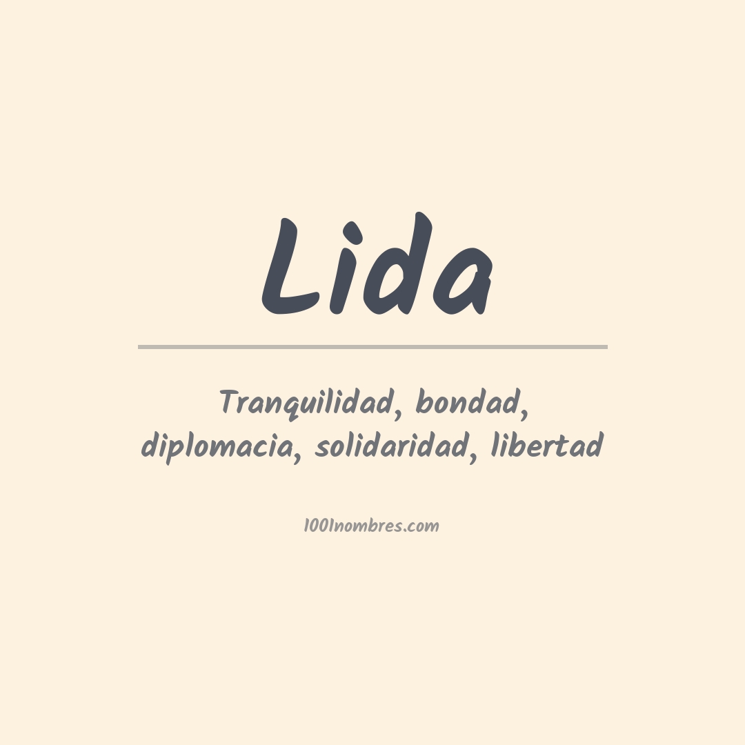 Significado del nombre Lida